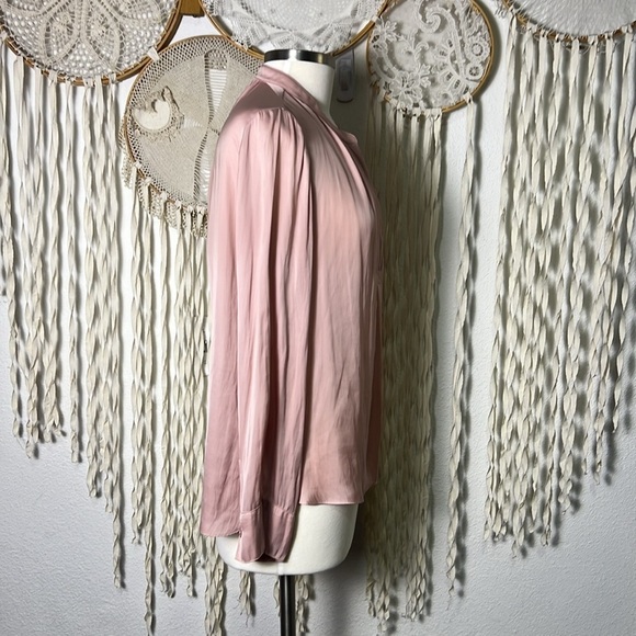 Zadig & Voltaire Pink Tink Satin Long Sleeve Blouse Size Small - Picture 5 of 13